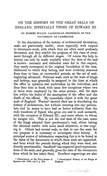 History of the Great Seals of England, especially those of Edward III