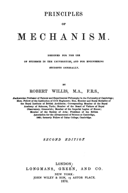 Principles of mechanism